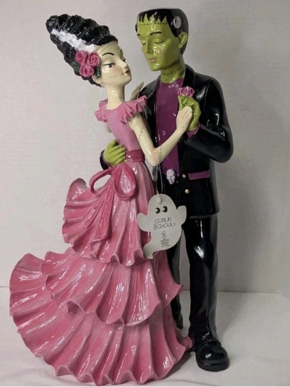 NWT Goblin & Ghoul Frankenstein & Bride of Frankenstein Statue